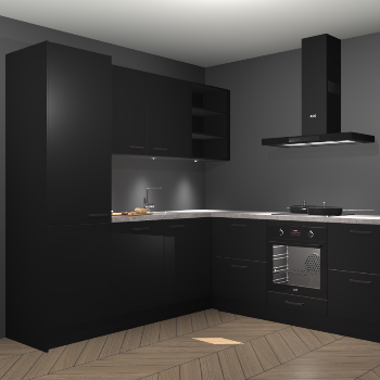 Zwarte keuken Turek 79792