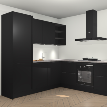 Zwarte greeploze keuken Turek 79793