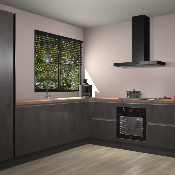 Beton Antraciet greeploze keuken Benidorm 52009