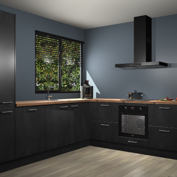 Beton Zwarte keuken Benidorm 52145