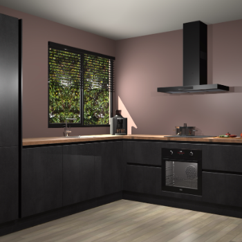 Beton Zwarte greeploze keuken Benidorm 52149