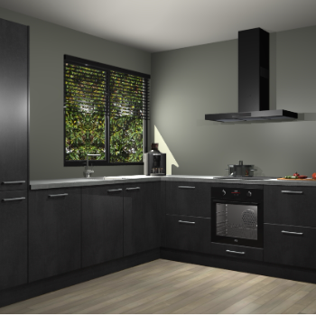 Beton Zwarte keuken Benidorm 52156