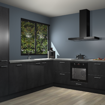 Beton Zwarte keuken Benidorm 52157