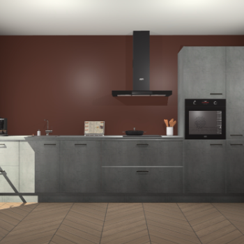 Beton Parelgrijs keuken Leuven 51118