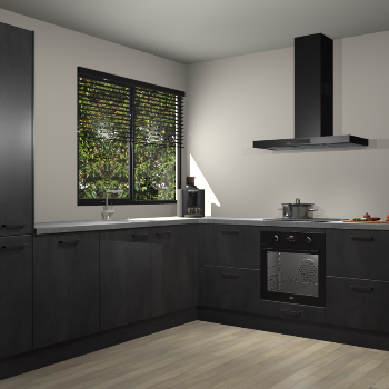 Beton Zwarte keuken Benidorm 52160