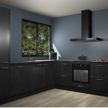 Beton Zwarte keuken Benidorm 52163