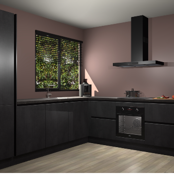 Beton Zwarte greeploze keuken Benidorm 52167