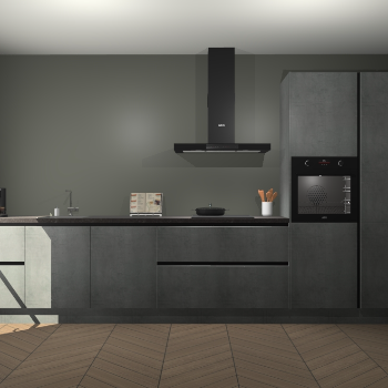 Beton Parelgrijs greeploze keuken Leuven 51195