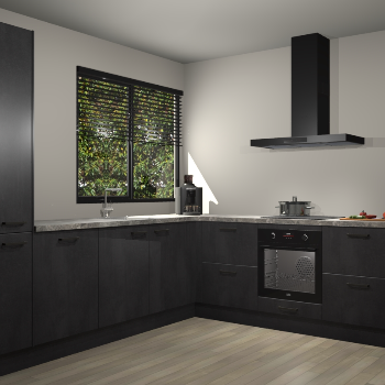 Beton Zwarte keuken Benidorm 52177