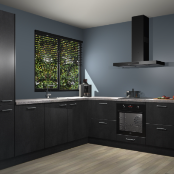 Beton Zwarte keuken Benidorm 52180