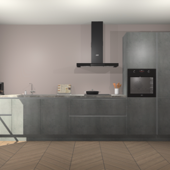 Beton Parelgrijs greeploze keuken Leuven 51219