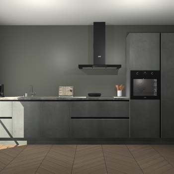 Beton Parelgrijs greeploze keuken Leuven 51222