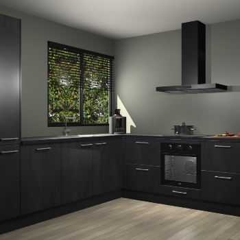 Beton Zwarte keuken Benidorm 52192