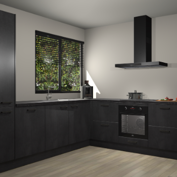 Beton Zwarte keuken Benidorm 52196