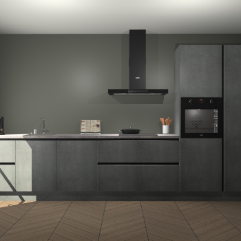 Beton Parelgrijs greeploze keuken Leuven 51264