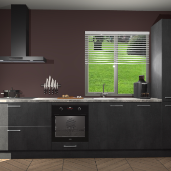 Beton Zwarte keuken Antigua 46396