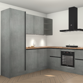 Beton parelgrijs greeploze keuken Turek 83755