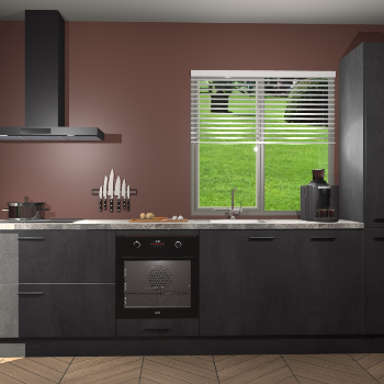 Beton Zwarte keuken Antigua 46403