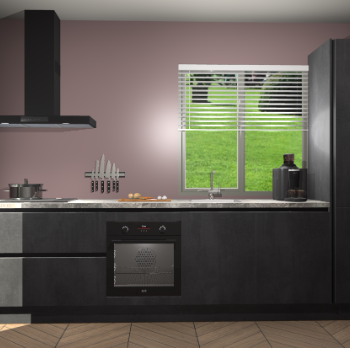 Beton Zwarte greeploze keuken Antigua 46407