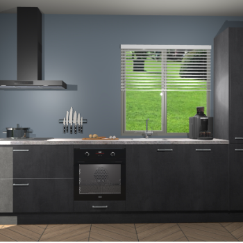 Beton Zwarte keuken Antigua 46448