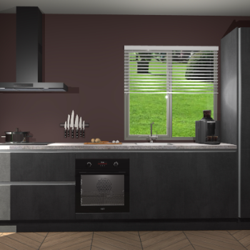 Beton Zwarte greeploze keuken Antigua 46449