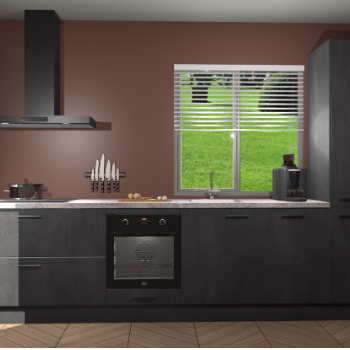 Beton Zwarte keuken Antigua 46450