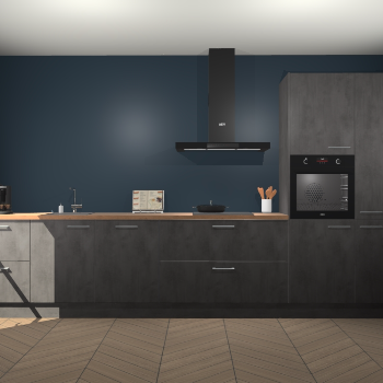 Beton Antraciet keuken Leuven 51333