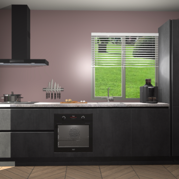 Beton Zwarte greeploze keuken Antigua 46453