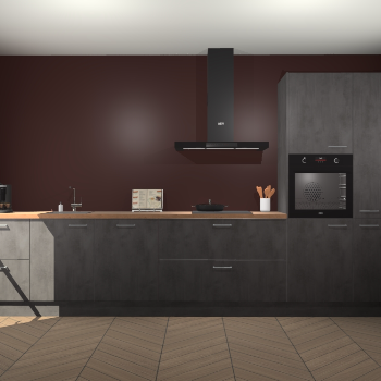 Beton Antraciet keuken Leuven 51334