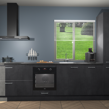 Beton Zwarte keuken Antigua 46455