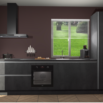 Beton Zwarte greeploze keuken Antigua 46456