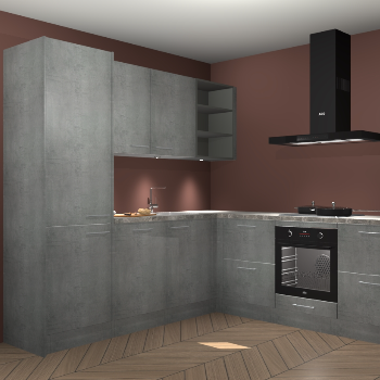 Beton parelgrijs keuken Turek 83791