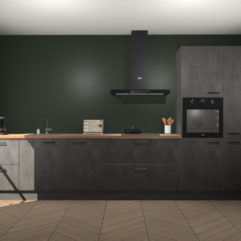 Beton Antraciet keuken Leuven 51336