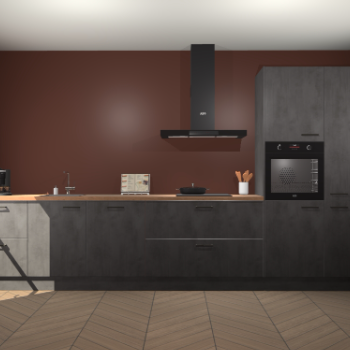 Beton Antraciet keuken Leuven 51337