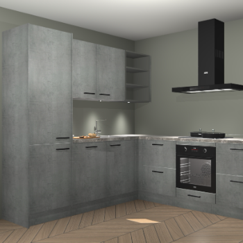 Beton parelgrijs keuken Turek 83794