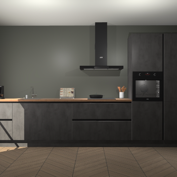 Beton Antraciet greeploze keuken Leuven 51338