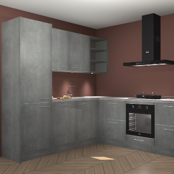 Beton parelgrijs keuken Turek 83804