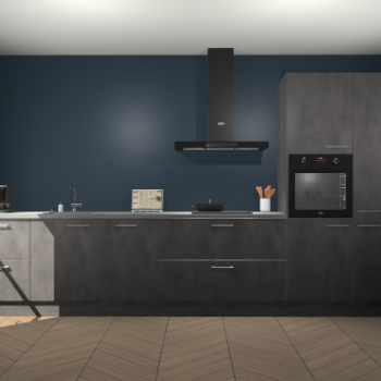 Beton Antraciet keuken Leuven 51373
