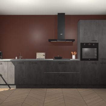 Beton Antraciet keuken Leuven 51377