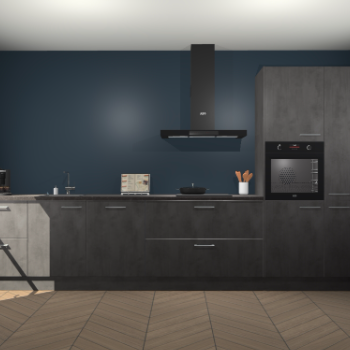 Beton Antraciet keuken Leuven 51437