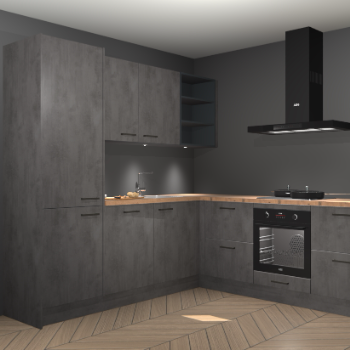 Beton antraciet keuken Turek 83853