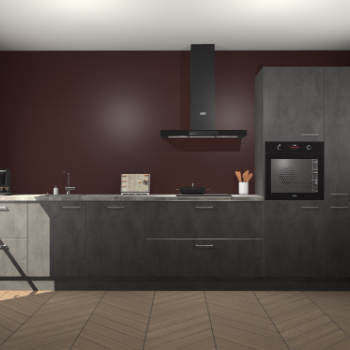 Beton Antraciet keuken Leuven 51523