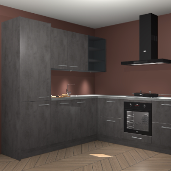 Beton antraciet keuken Turek 83885