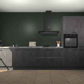 Beton Antraciet keuken Leuven 51525