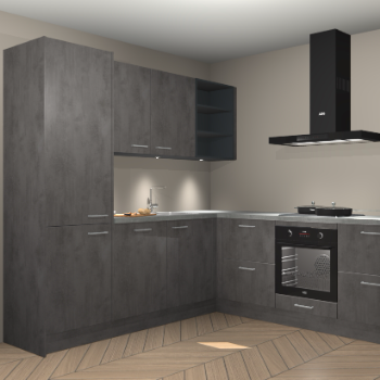 Beton antraciet keuken Turek 83886