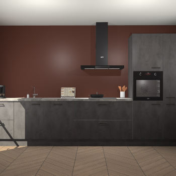 Beton Antraciet keuken Leuven 51526