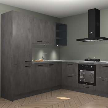 Beton antraciet keuken Turek 83888