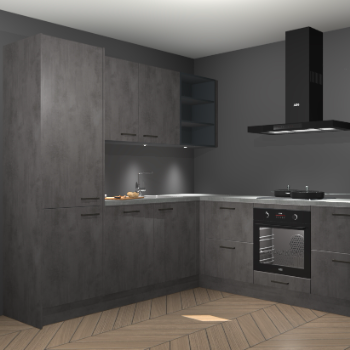 Beton antraciet keuken Turek 83890