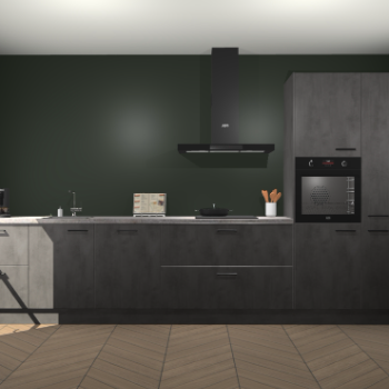 Beton Antraciet keuken Leuven 51535