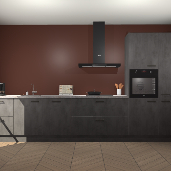 Beton Antraciet keuken Leuven 51536